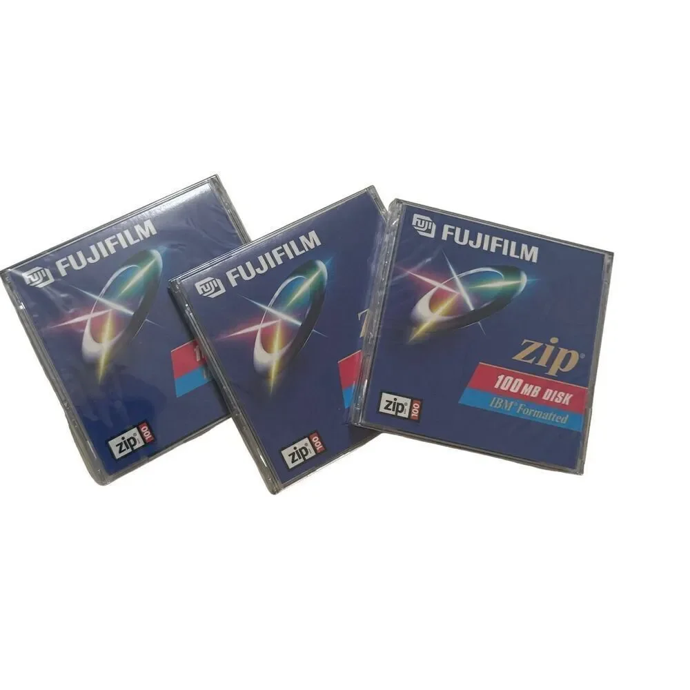 3 FUJIFILM ZIP IBM FORMATTED 100 MB DISK New Sealed ( Lot of 3 )